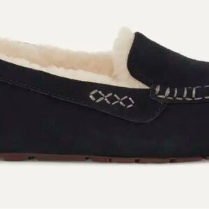 UGG Black Moccasins with Cream Lining